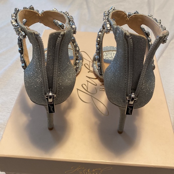 Badgley Mischcka Jaylee Silver/Glitter Sandals - Picture 3 of 5